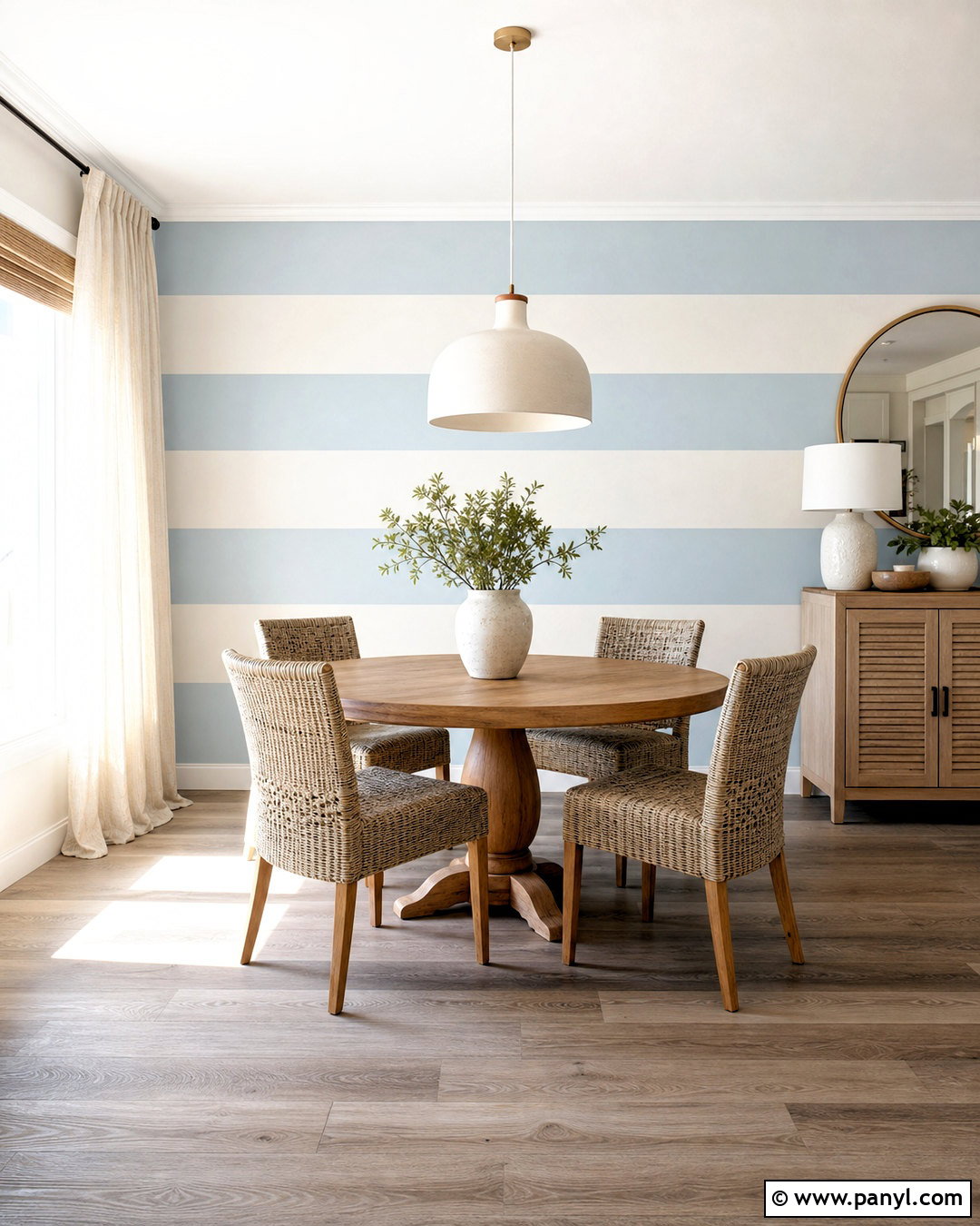 Horizontal Stripe Accent Wall - 20 diy accent wall paint ideas