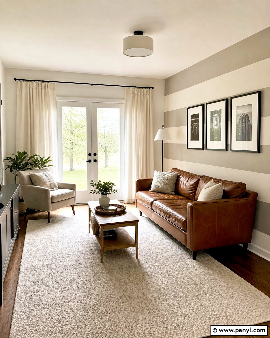 Horizontal Stripe Accent Wall - 20 accent wall designs paint ideas