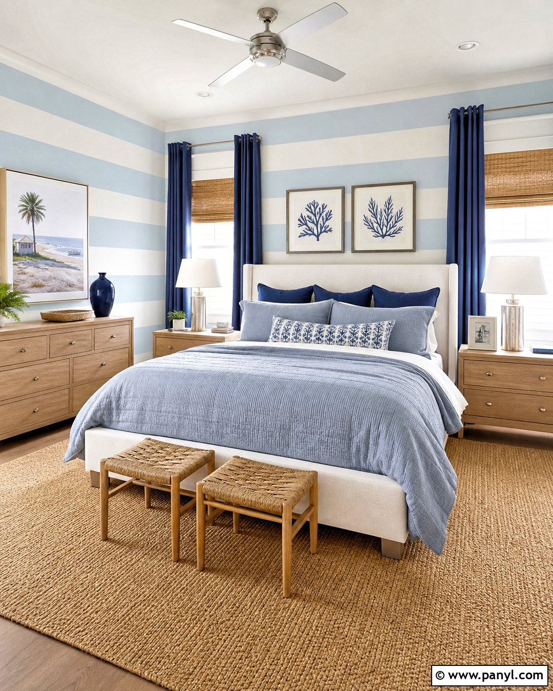 Horizontal Stripe Bedroom Wall Paint Pattern - 20 wall paint patterns bedroom ideas