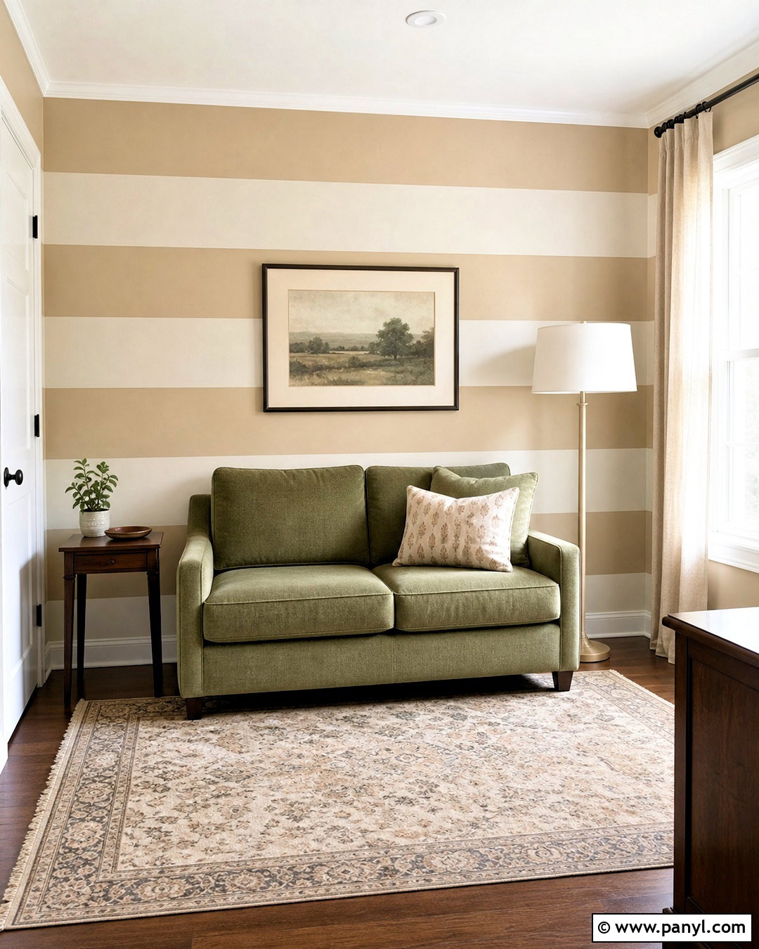 Horizontal Stripe Tape Wall - 20 wall painting with tape design ideas