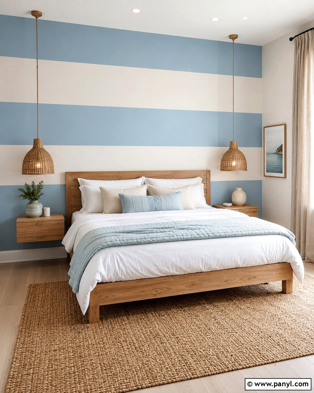 Horizontal Striped Bedroom Wall - 20 Stripe On Wall Ideas