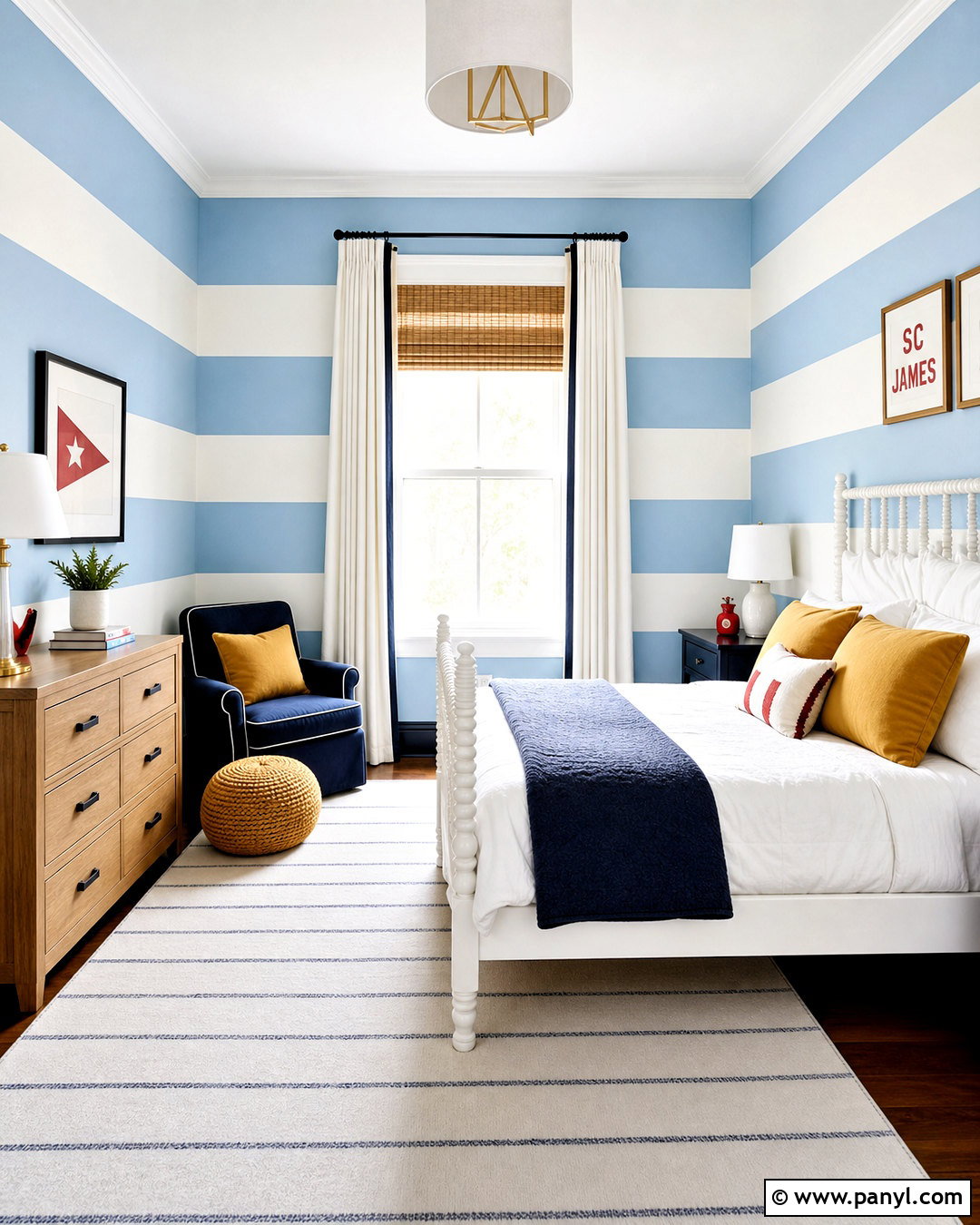 Horizontal Striped Kids Room Walls - 20 home wall painting ideas