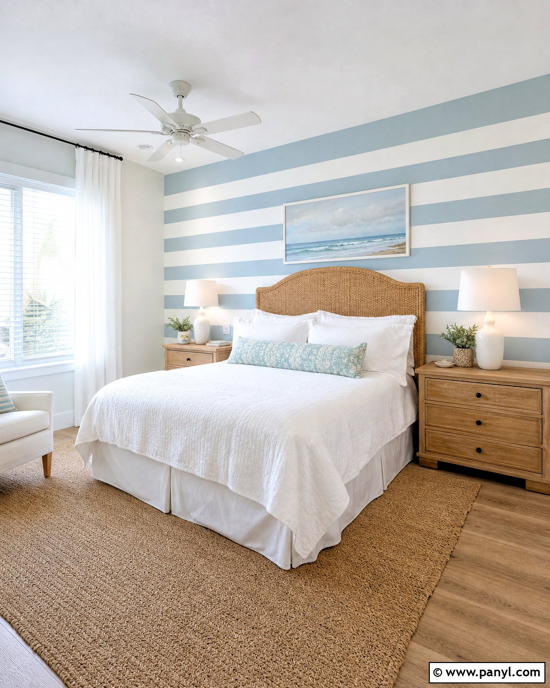 Horizontal Striped Wall - 20 how to paint a wall ideas