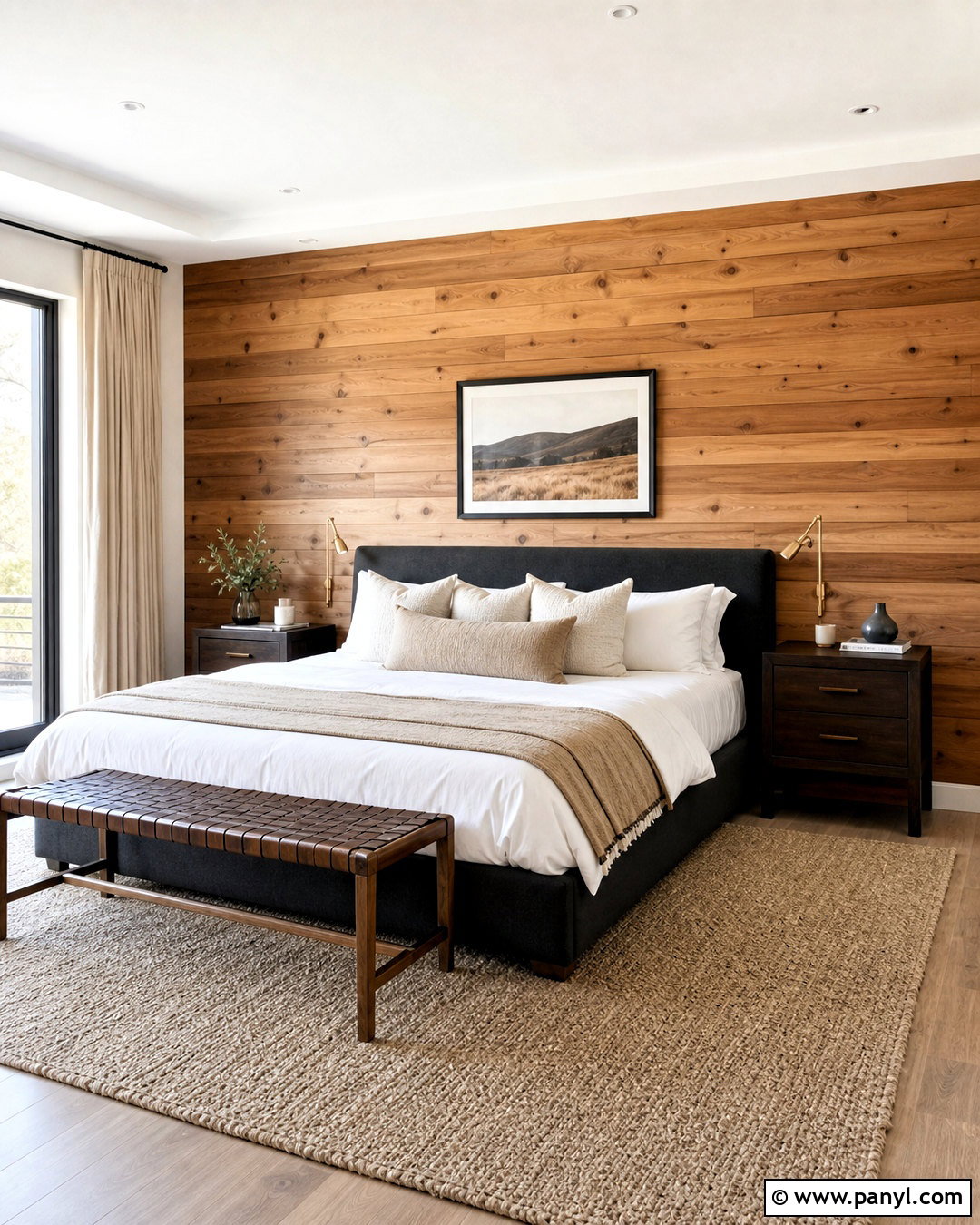 Horizontal Wood Plank Accent Wall - 20 wood accent wall bedroom ideas