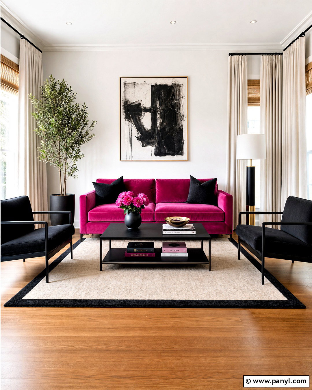 Hot Pink And Black Living Room - 20 hot pink room decor ideas