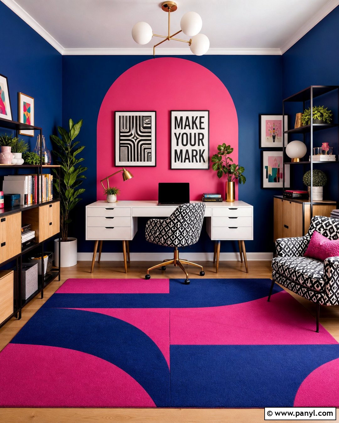 Hot Pink And Cobalt Blue Walls - 20 Pink And Blue Wall Colors