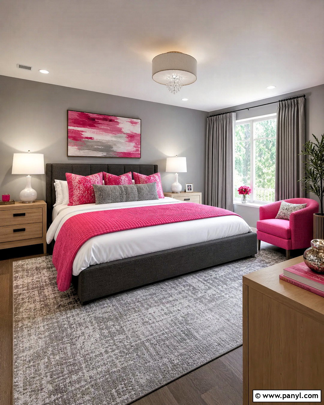 Hot Pink And Gray Bedroom - 20 hot pink bedroom ideas