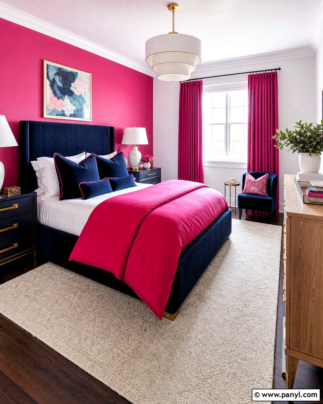 Hot Pink And Navy Bedroom - 20 hot pink bedroom aesthetic ideas