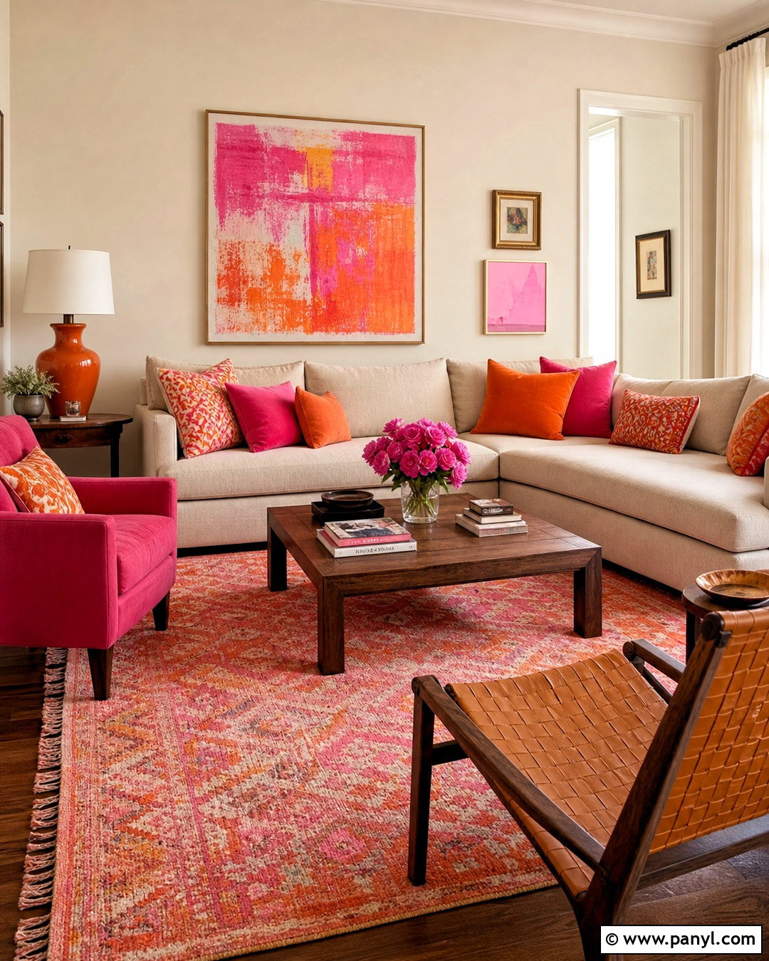 Hot Pink And Orange Living Room - 20 hot pink room decor ideas