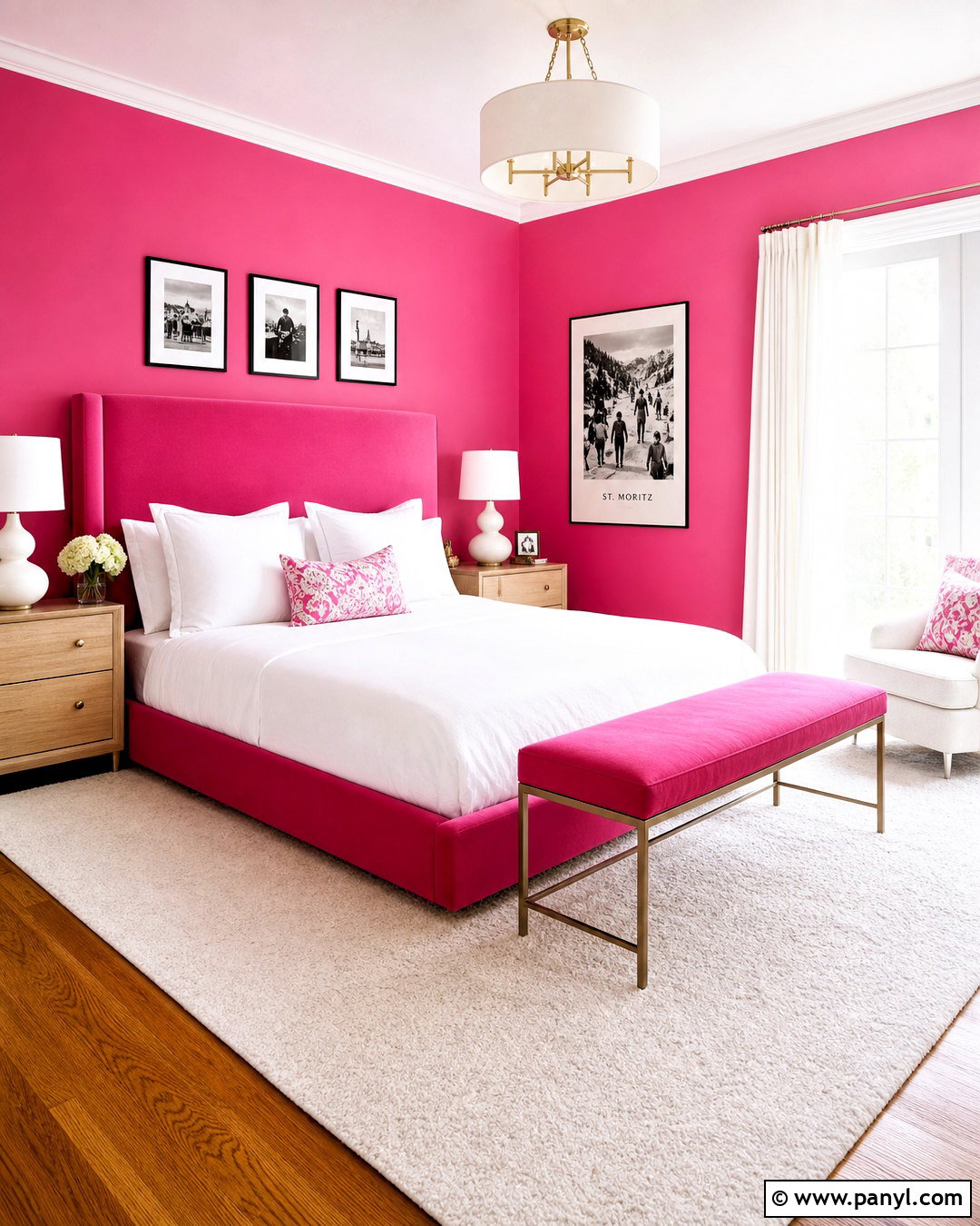 Hot Pink And White Bedroom - 20 hot pink room ideas