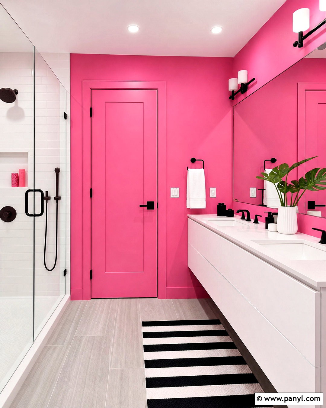 Hot Pink Bathroom - 20 fun bathroom colors