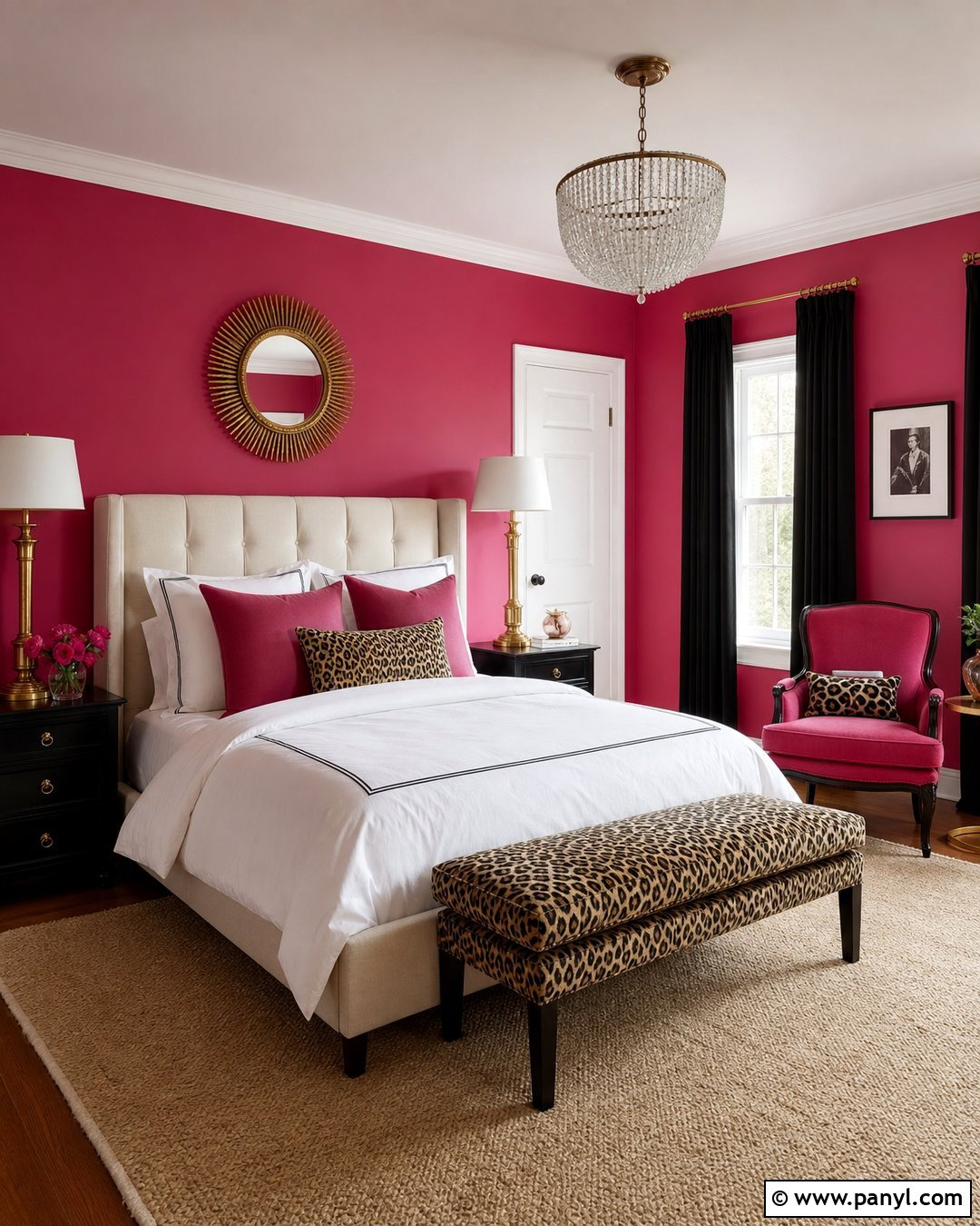 Hot Pink Bedroom With Leopard Print - 35 hot pink walls