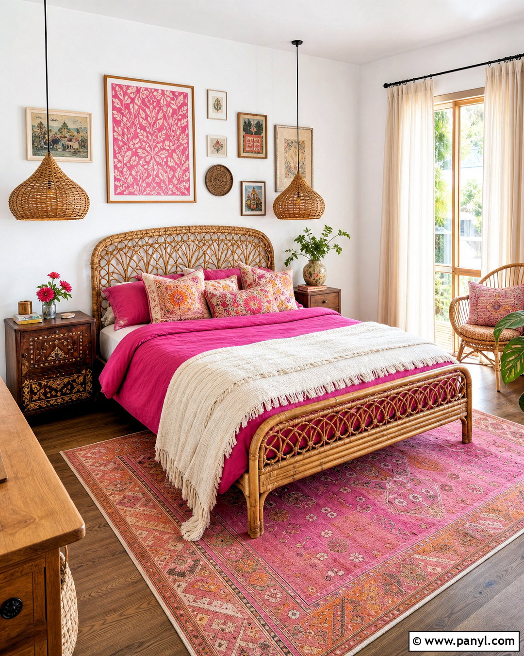 Hot Pink Boho Bedroom - 20 hot pink bedroom ideas