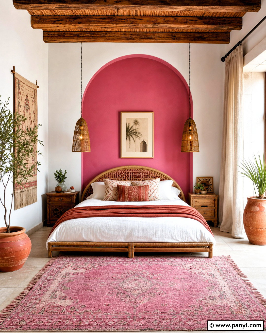 Hot Pink Boho Bedroom - 20 hot pink room decor ideas