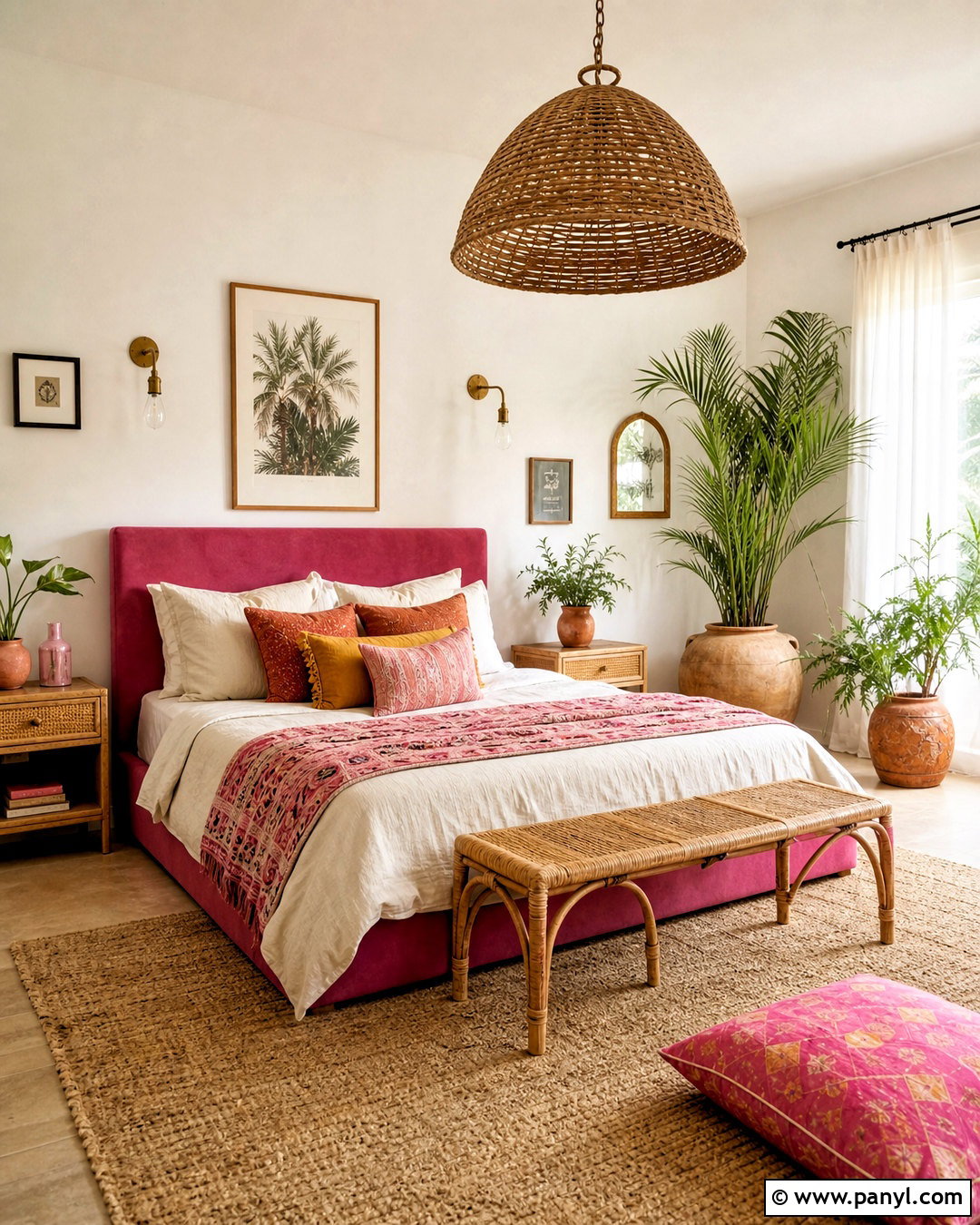 Hot Pink Boho Bedroom - 20 hot pink room ideas
