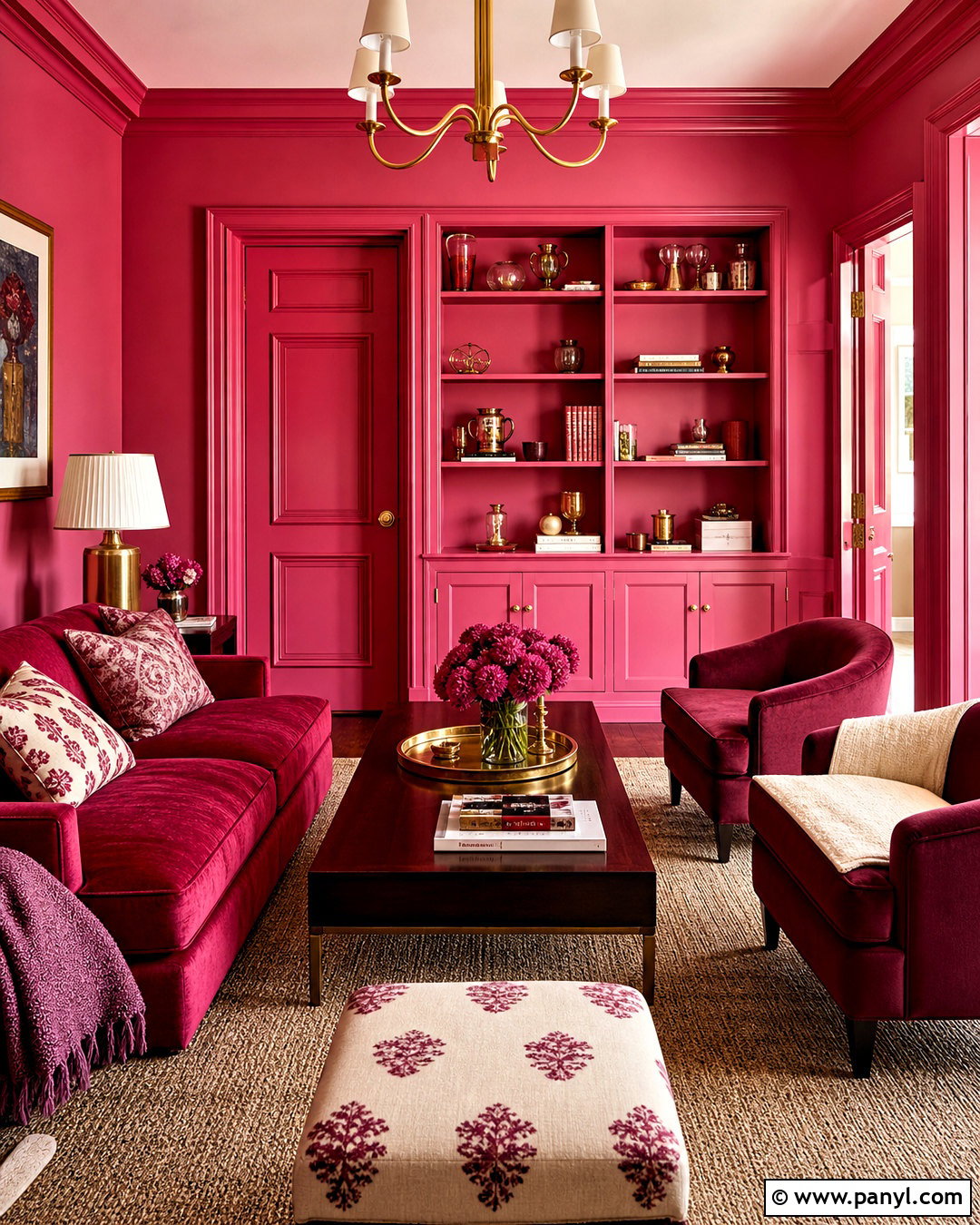 Hot Pink Color-Drenched Room - 20 hot pink room decor ideas