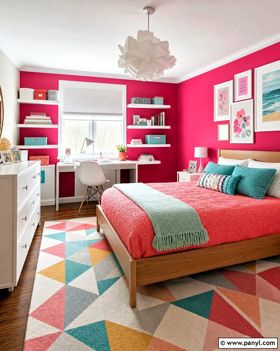 Hot Pink Colorful Girl Bedroom - 20 girl bedroom designs pink ideas