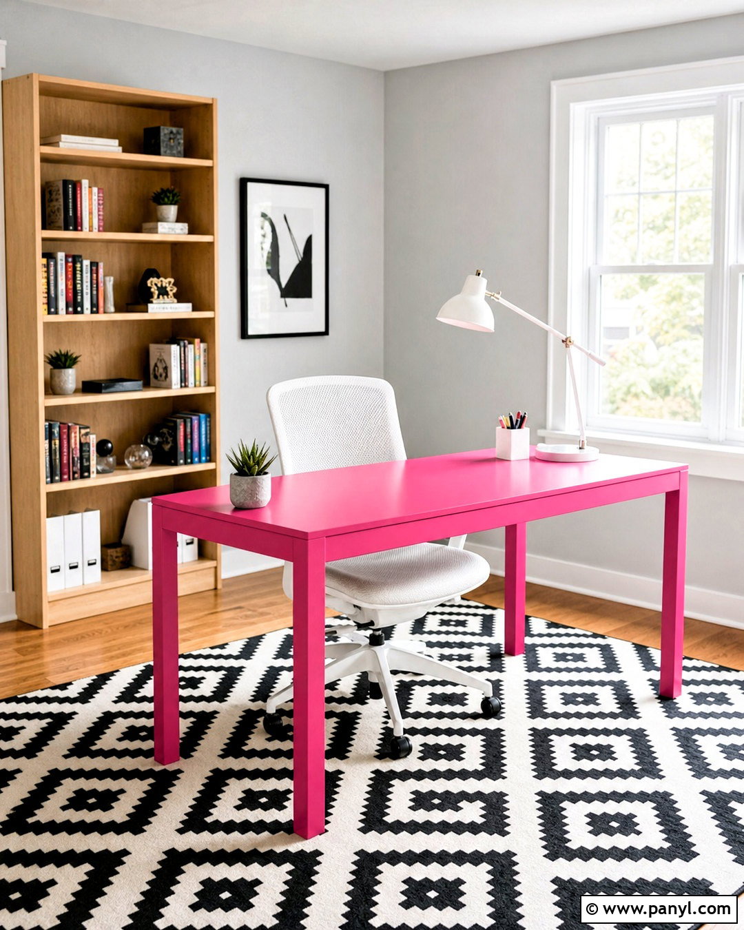 Hot Pink Desk With Modern Office Decor - 20 hot pink furniture ideas