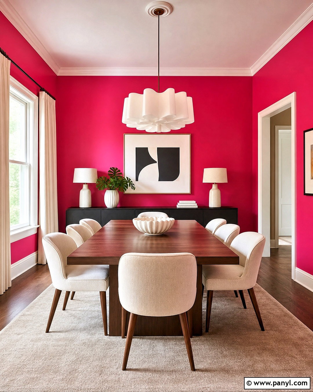Hot Pink Dining Room - 20 hot pink room ideas