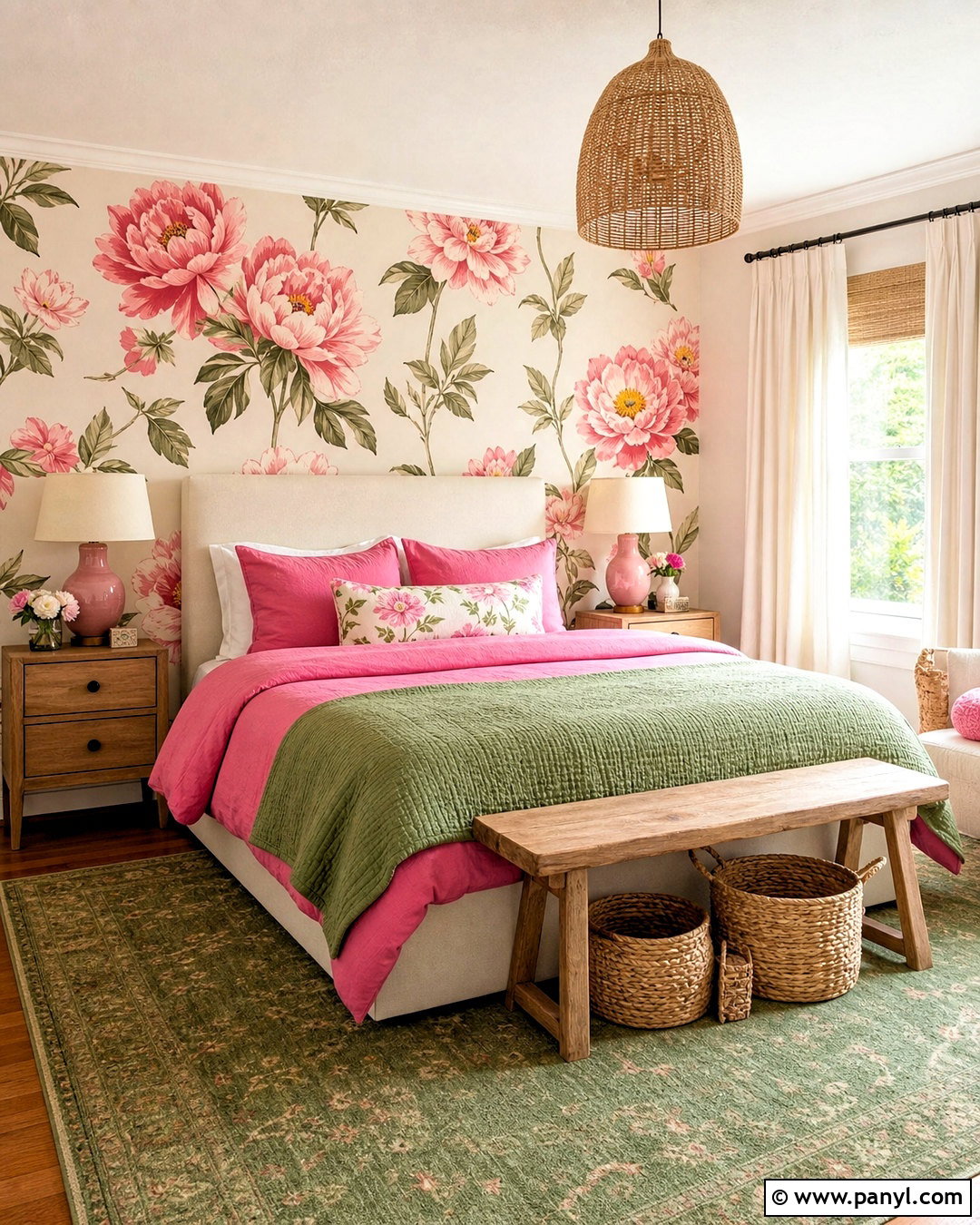 Hot Pink Floral Room - 20 hot pink room aesthetic ideas