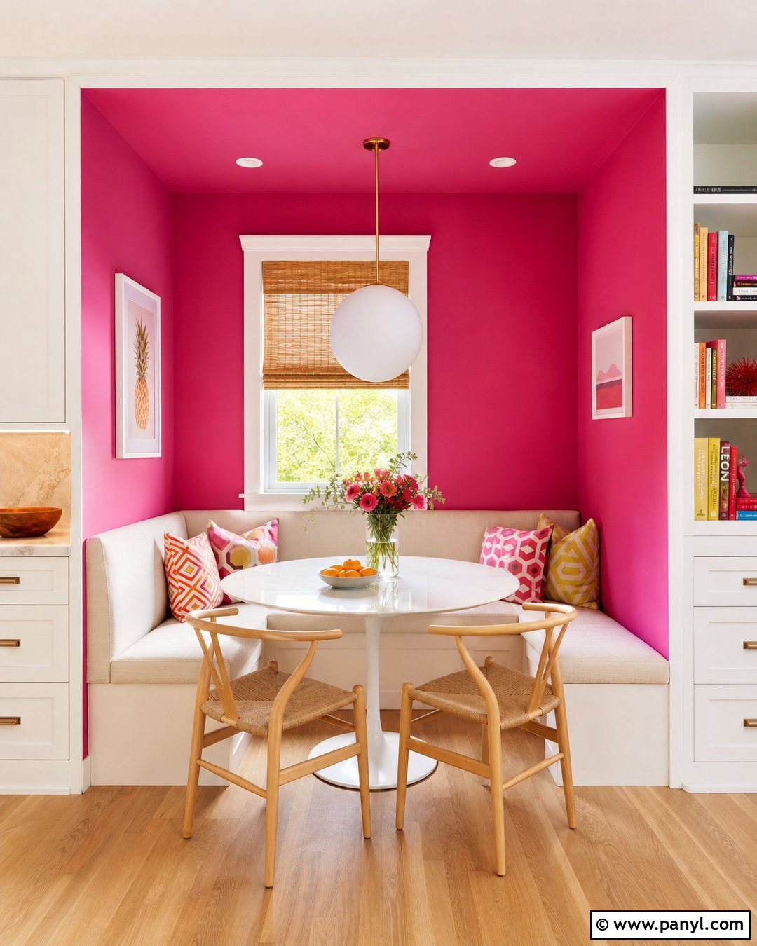 Hot Pink Kitchen Breakfast Nook - 35 hot pink walls