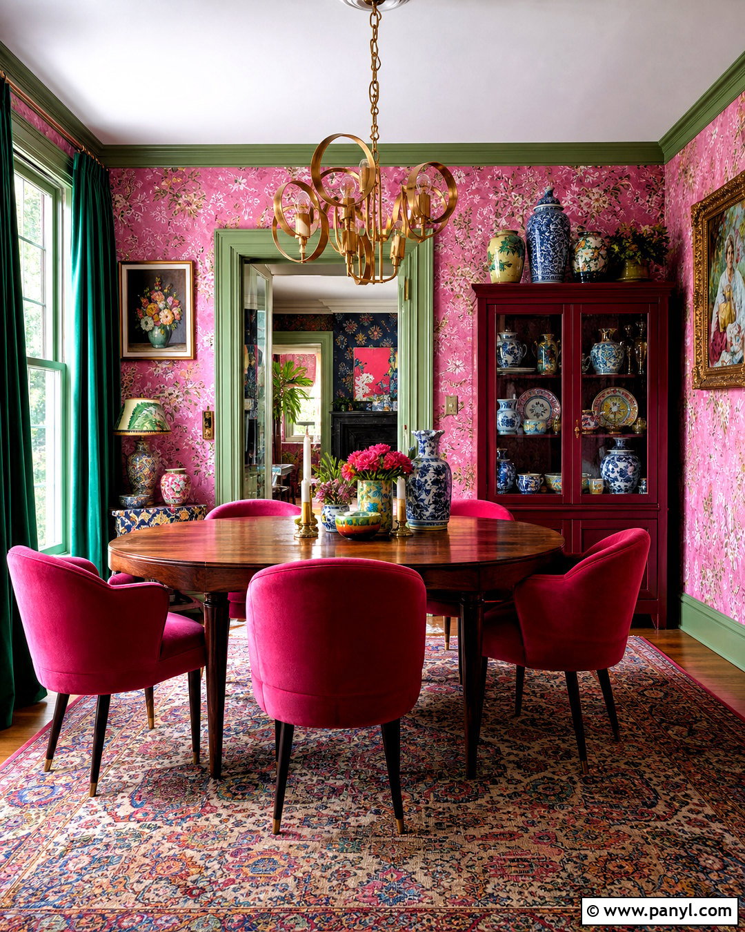 Hot Pink Maximalist Dining Room - 20 hot pink room decor ideas