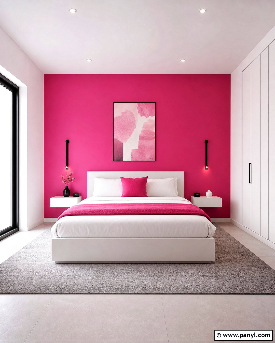 Hot Pink Minimalist Bedroom - 20 hot pink bedroom ideas