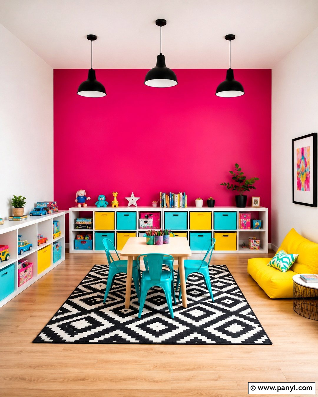 Hot Pink Playroom Wall - 20 Pink Playroom Walls