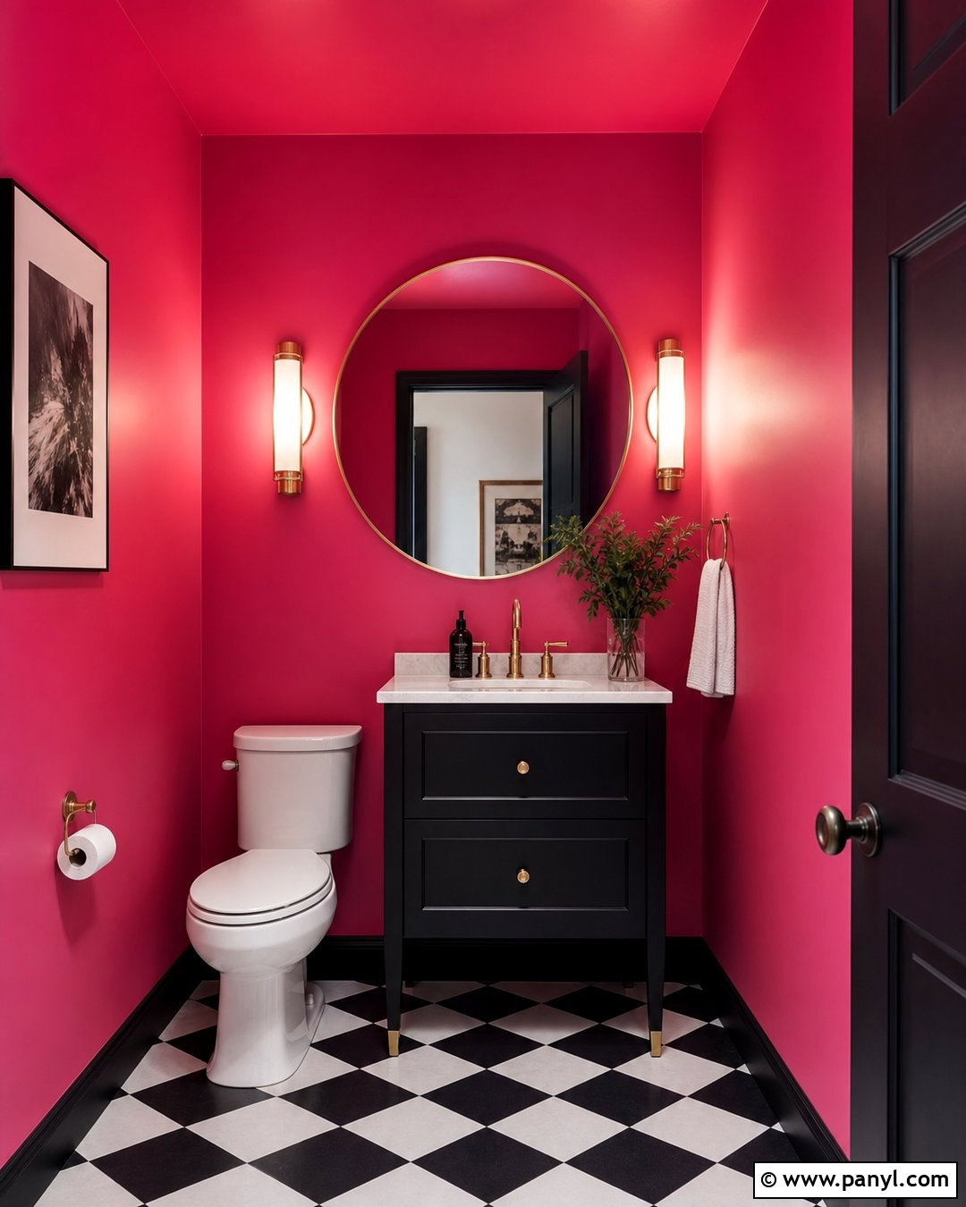 Hot Pink Powder Room Walls - 30 pink bathroom walls