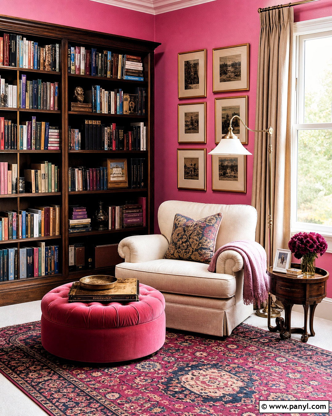 Hot Pink Reading Room - 20 hot pink room decor ideas