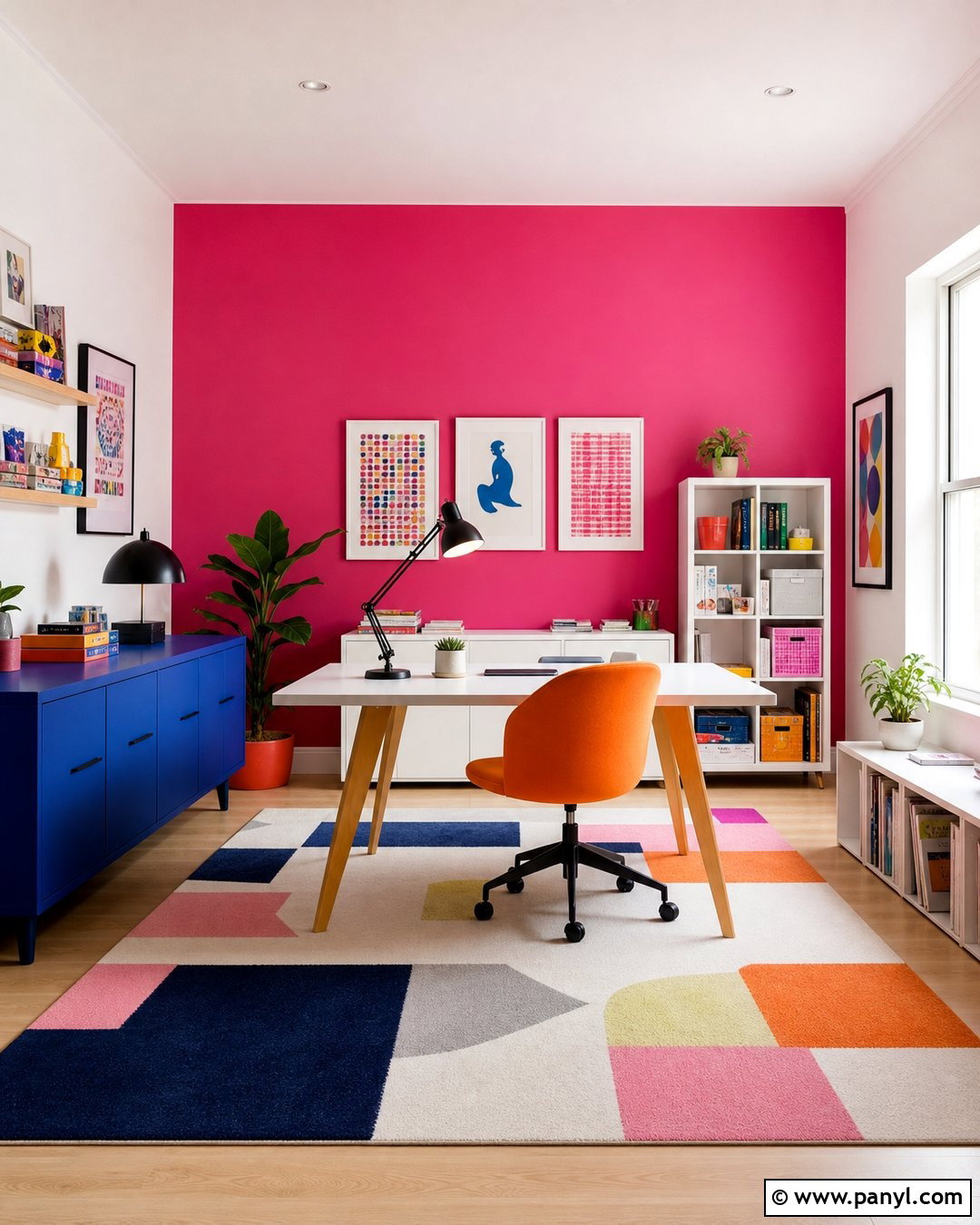 Hot Pink Walls With Cobalt Blue - 30 pink wall color combination ideas