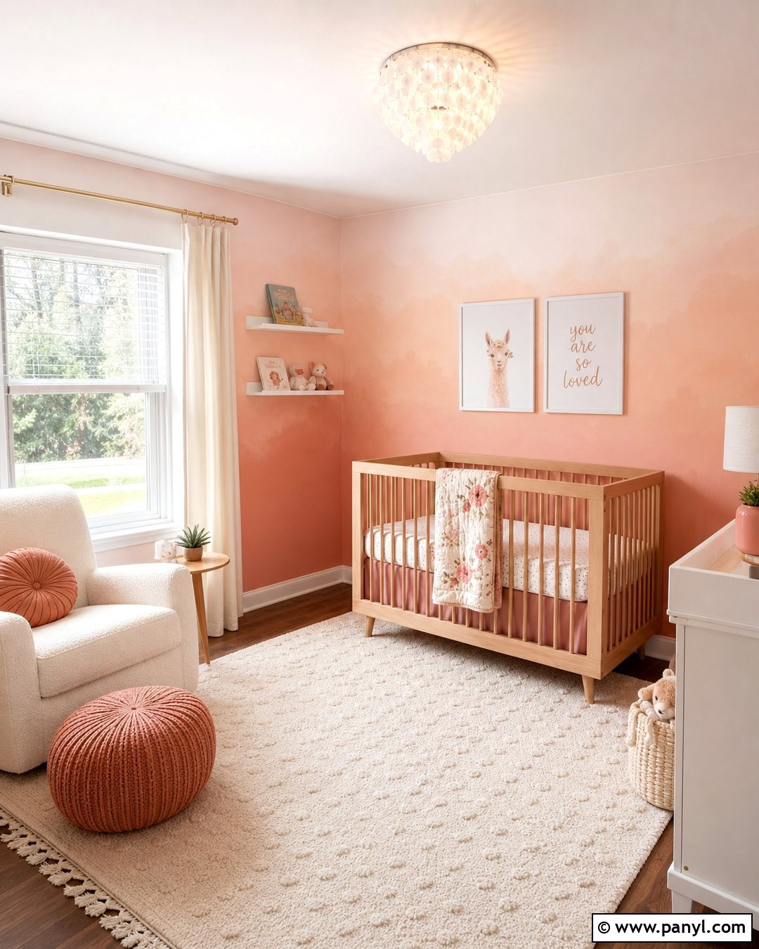 How To Paint A Pink And Peach Nursery Gradient Wall - 20 How To Paint A Gradient Wall Ideas