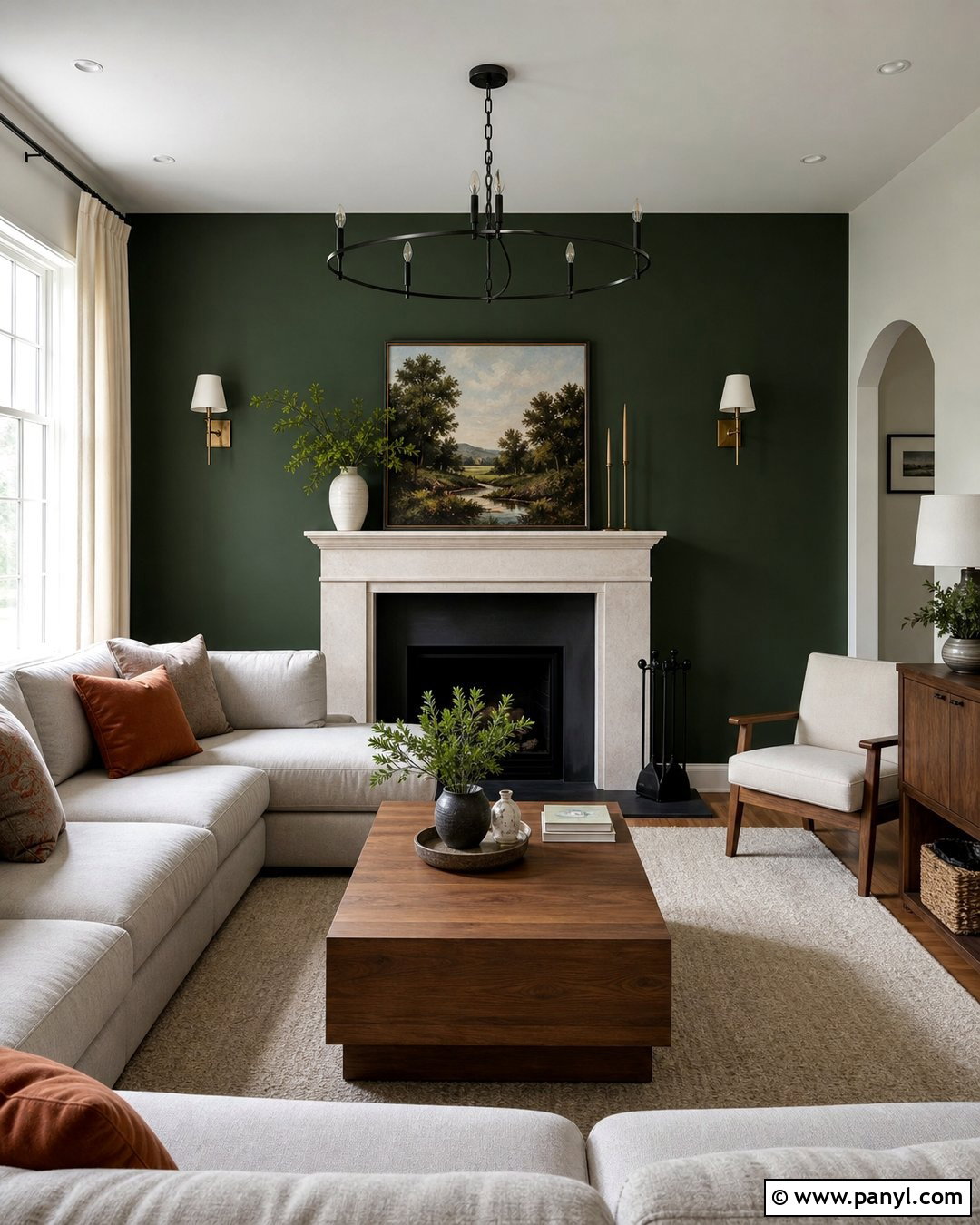 Hunter Green Accent Wall With Fireplace - 30 hunter green accent wall ideas