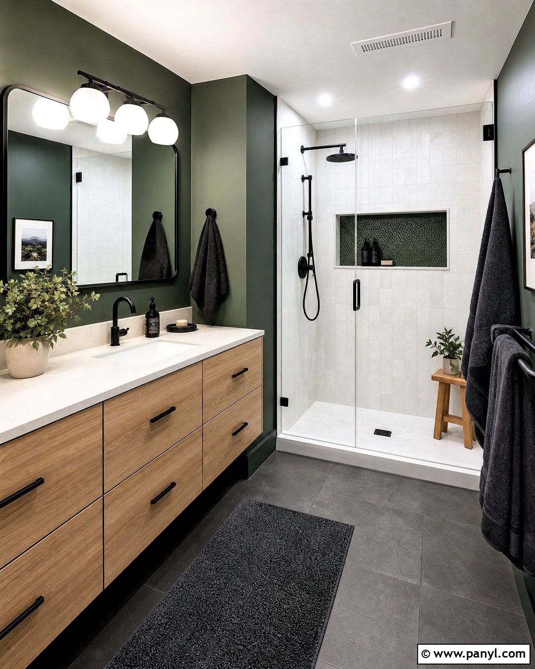 Hunter Green And Black Bathroom - 20 hunter green bathroom ideas