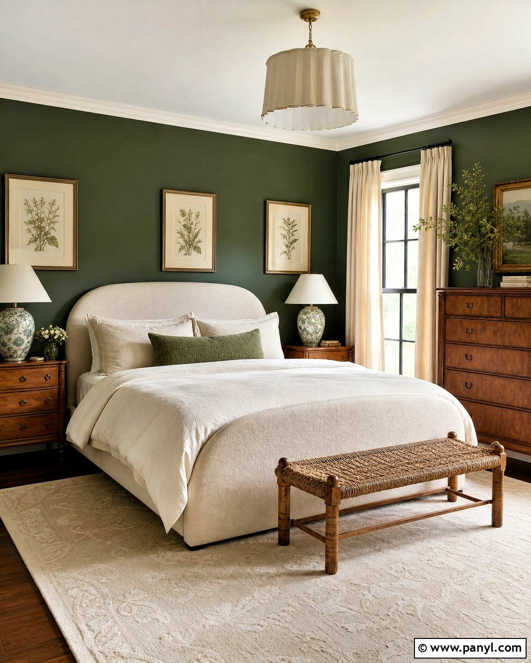 Hunter Green And Cream Bedroom - 20 hunter green bedroom ideas