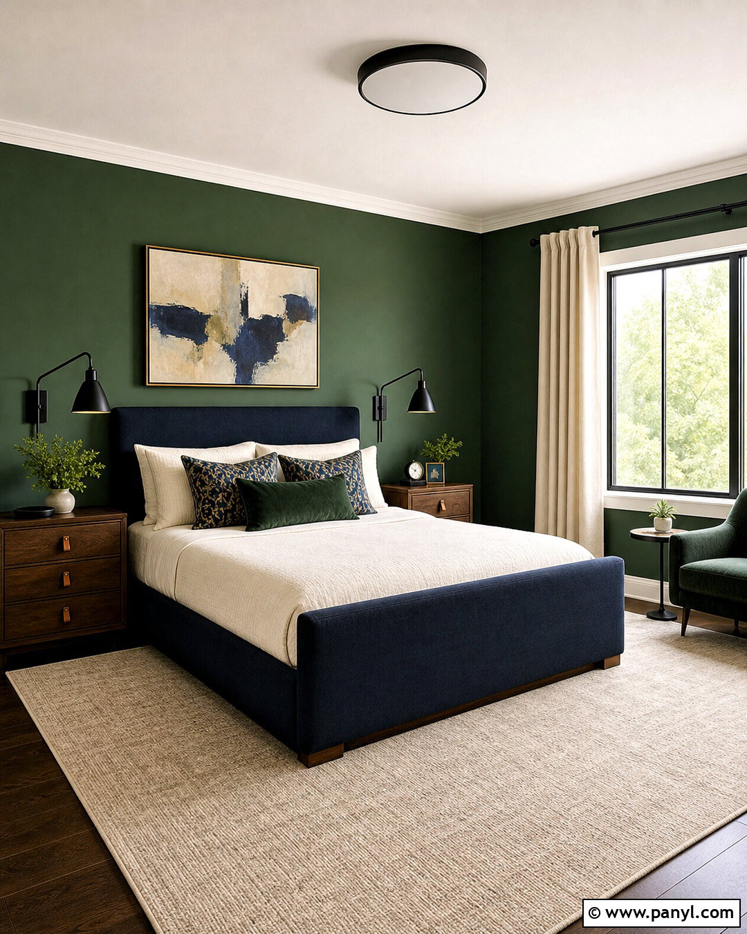 Hunter Green And Navy Bedroom - 20 hunter green bedroom ideas