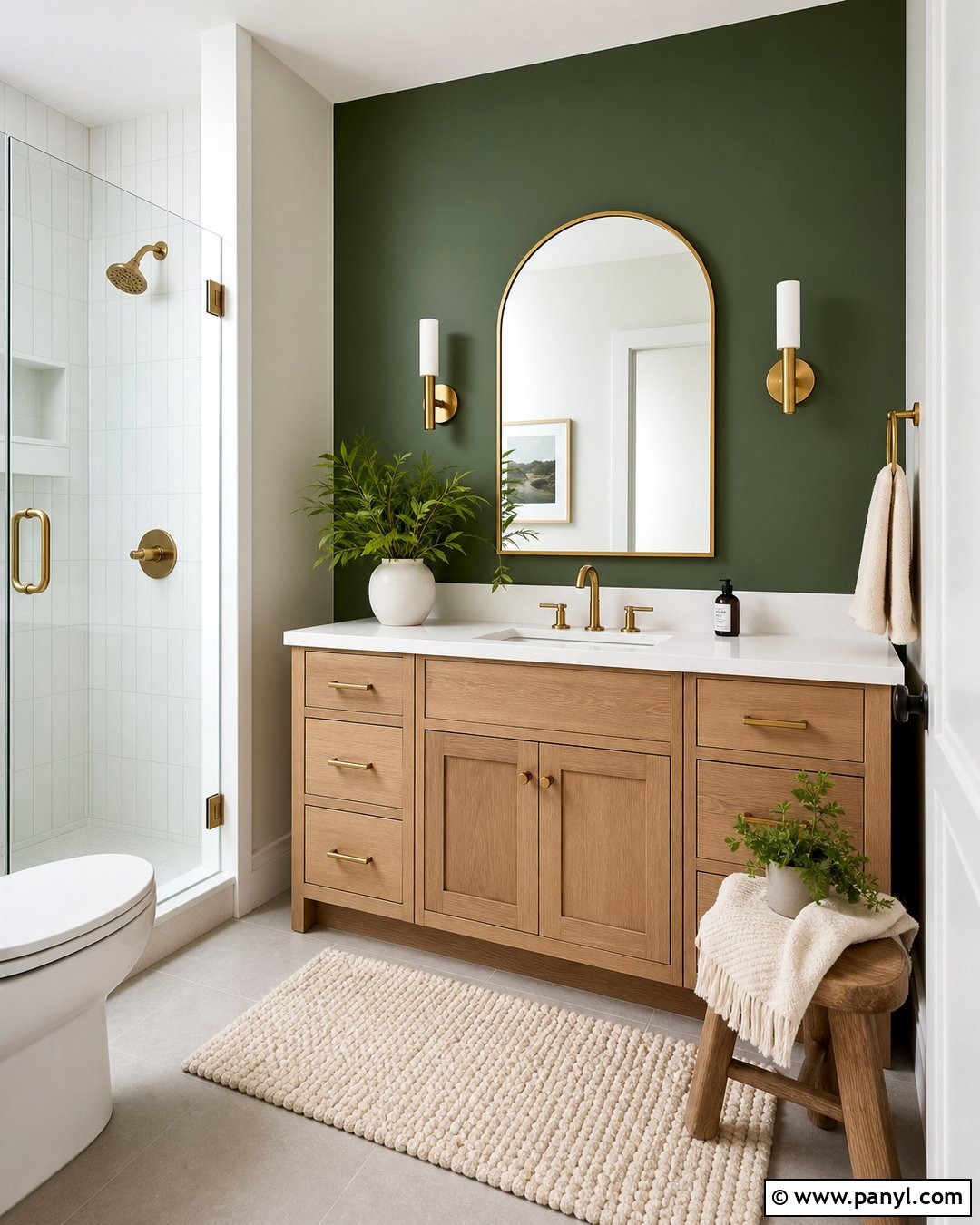 Hunter Green Bathroom Accent Wall - 30 hunter green accent wall ideas