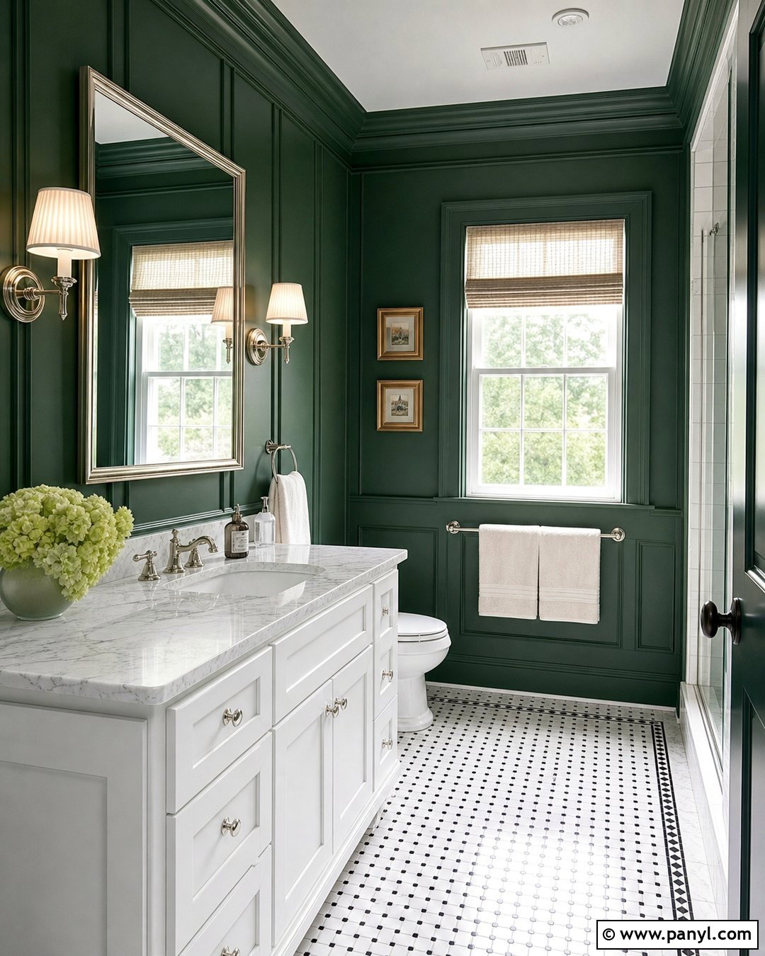 Hunter Green Bathroom Paneling - 35 Green Bathroom Walls