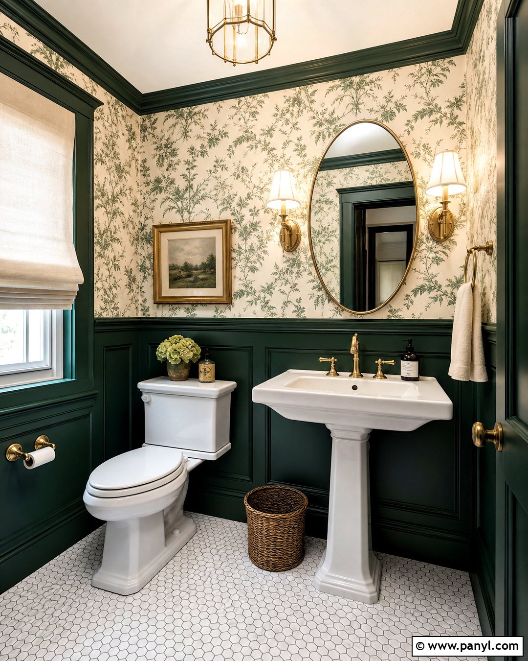 Hunter Green Bathroom Wainscoting - 20 hunter green bathroom ideas