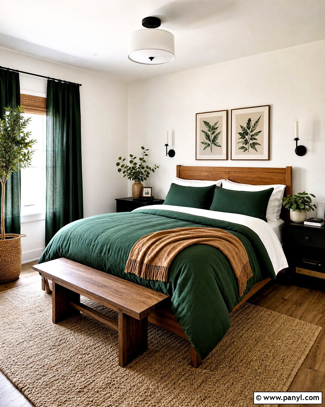 Hunter Green Bedding - 20 hunter green bedroom ideas