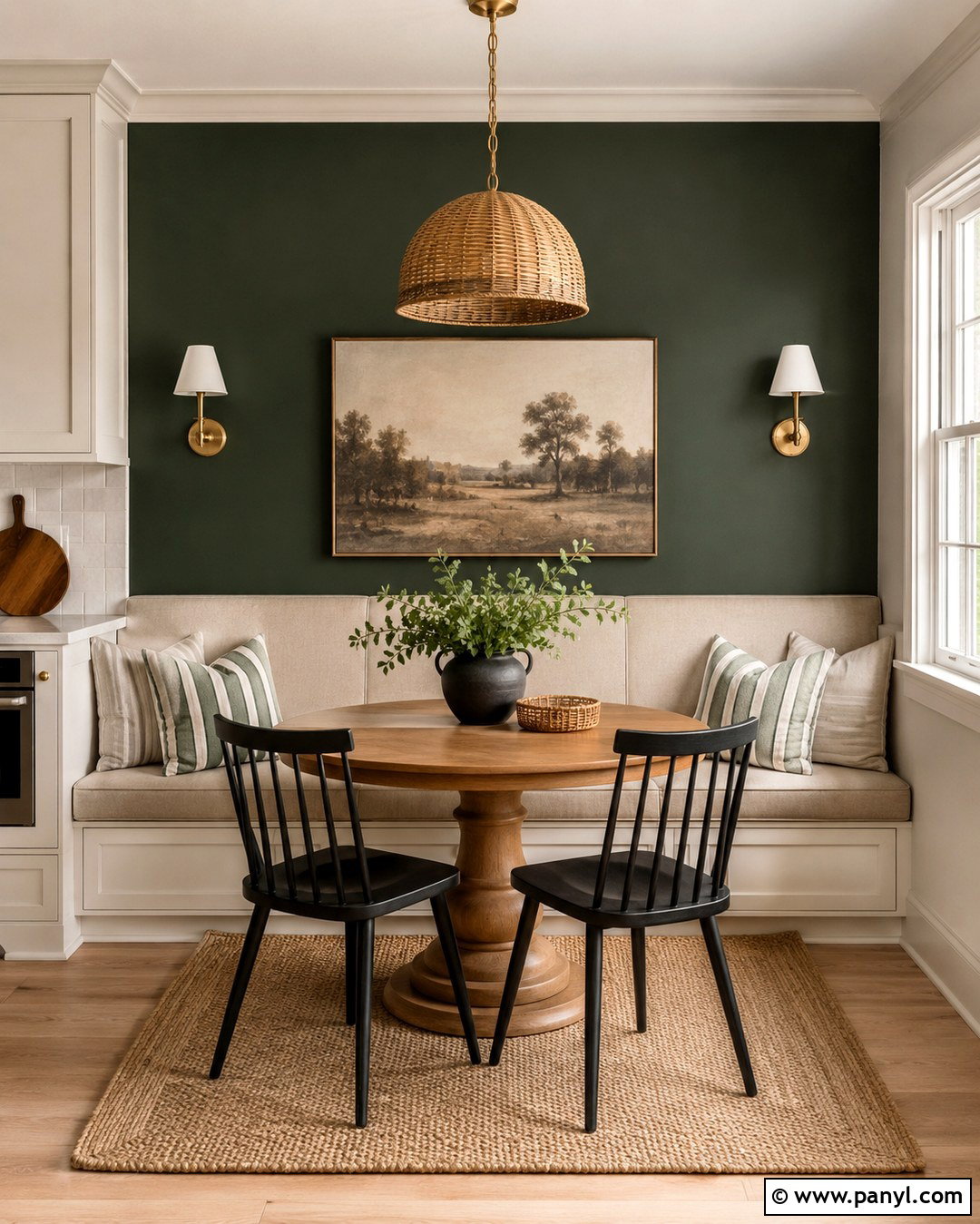 Hunter Green Breakfast Nook Accent Wall - 20 Best Green For Accent Wall Ideas