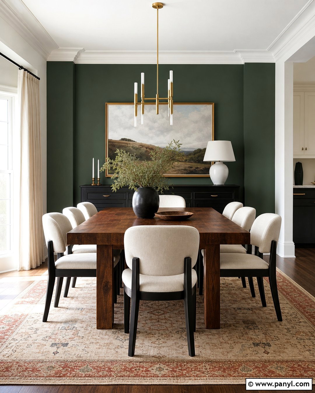 Hunter Green Dining Room Accent Wall - 30 hunter green accent wall ideas