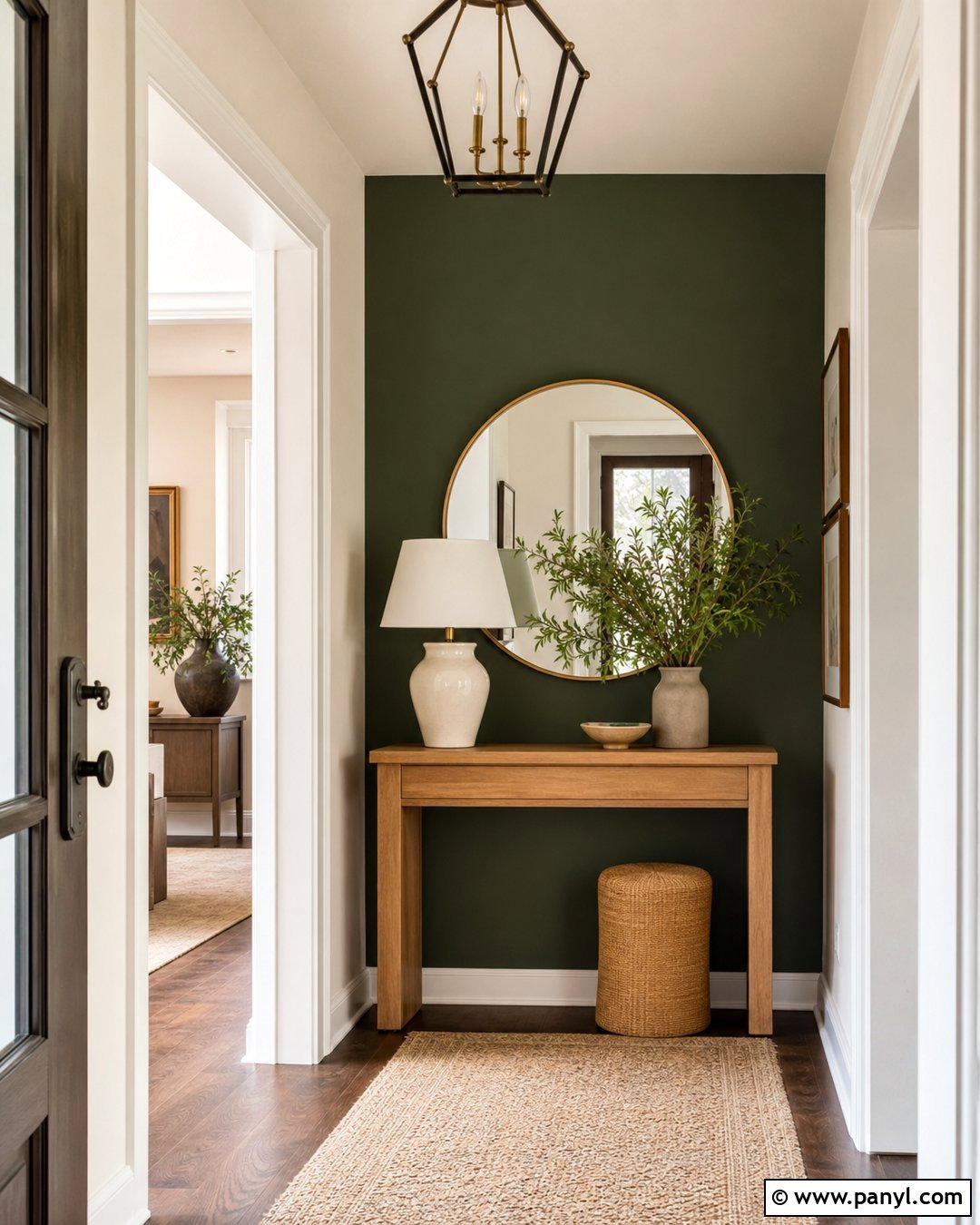 Hunter Green Entryway Accent Wall - 30 hunter green accent wall ideas