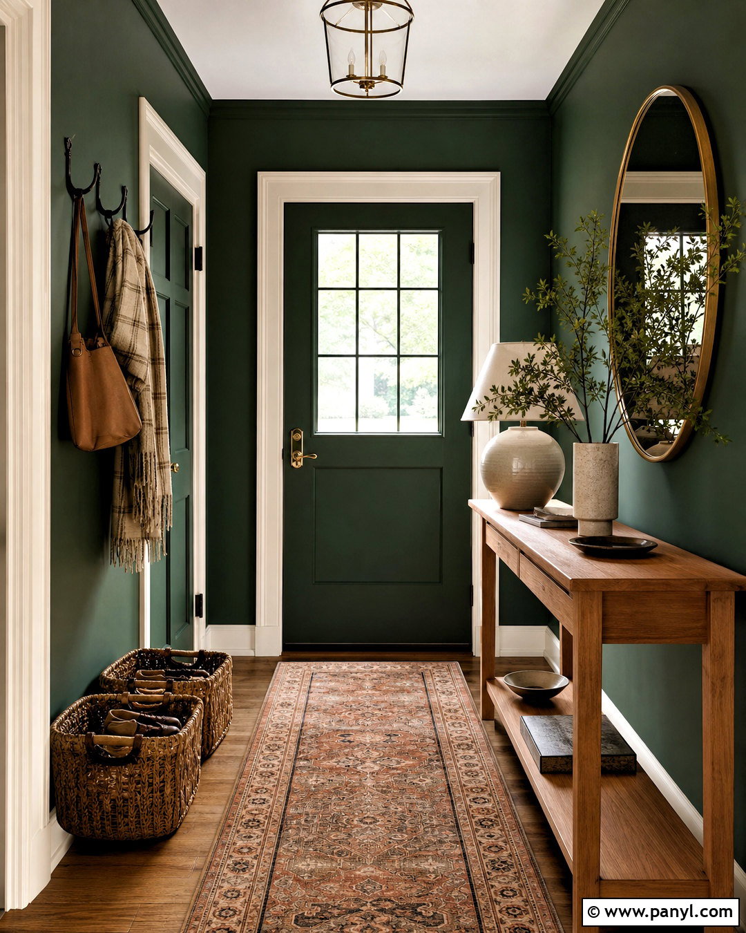 Hunter Green Entryway - 20 green room colors