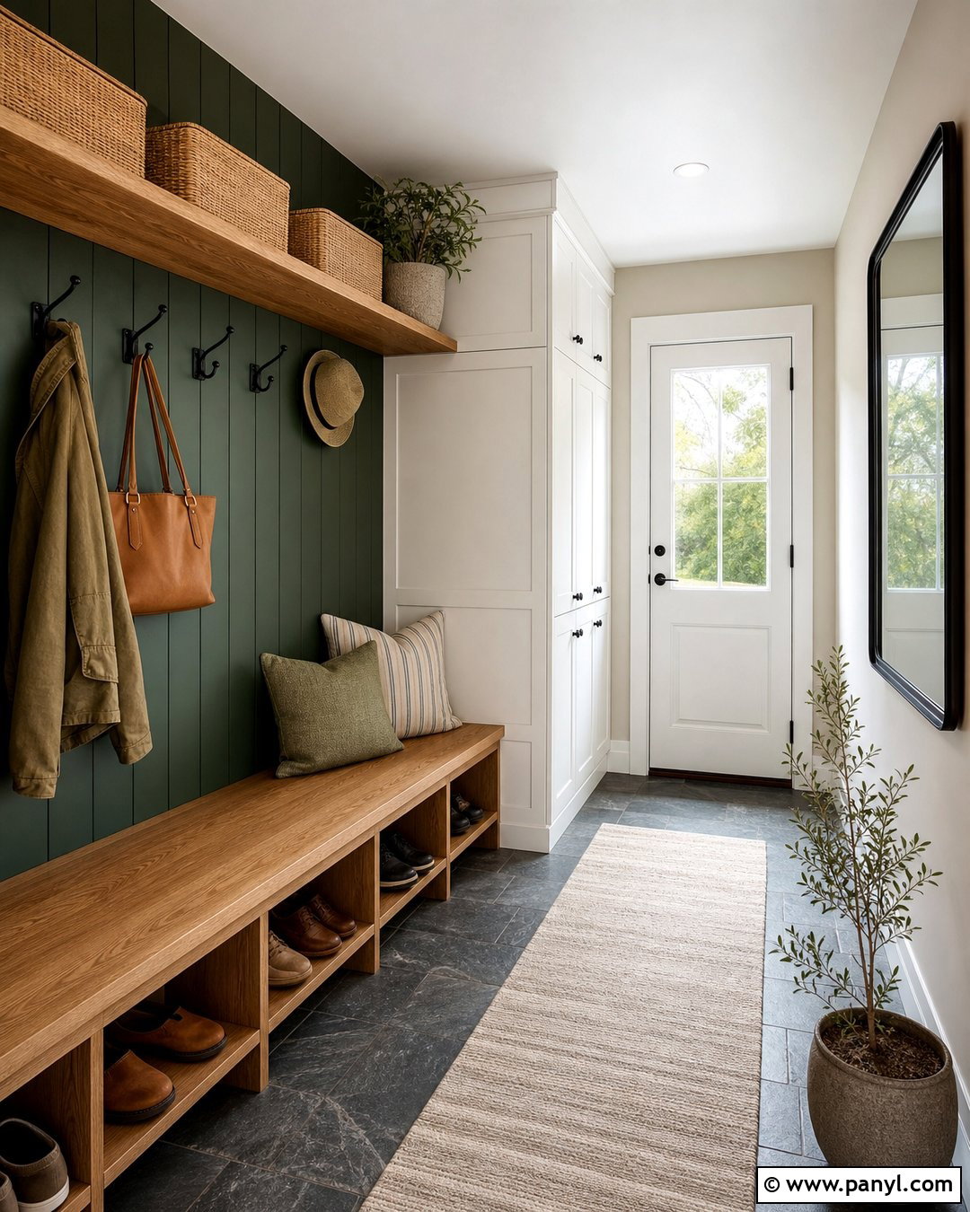 Hunter Green Mudroom Accent Wall - 30 hunter green accent wall ideas