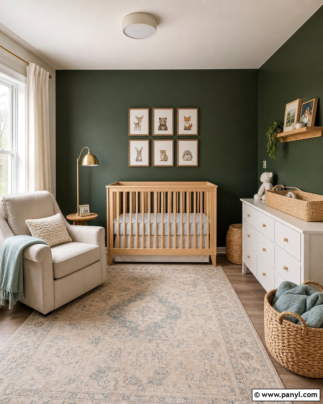 Hunter Green Nursery Accent Wall - 30 hunter green accent wall ideas