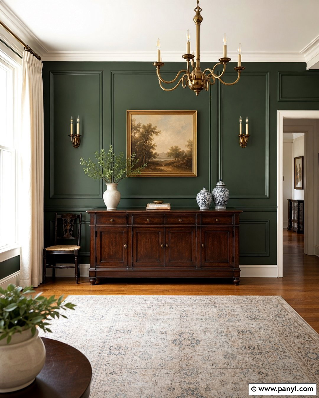 30 Hunter Green Accent Wall Ideas for Rich, Moody Style