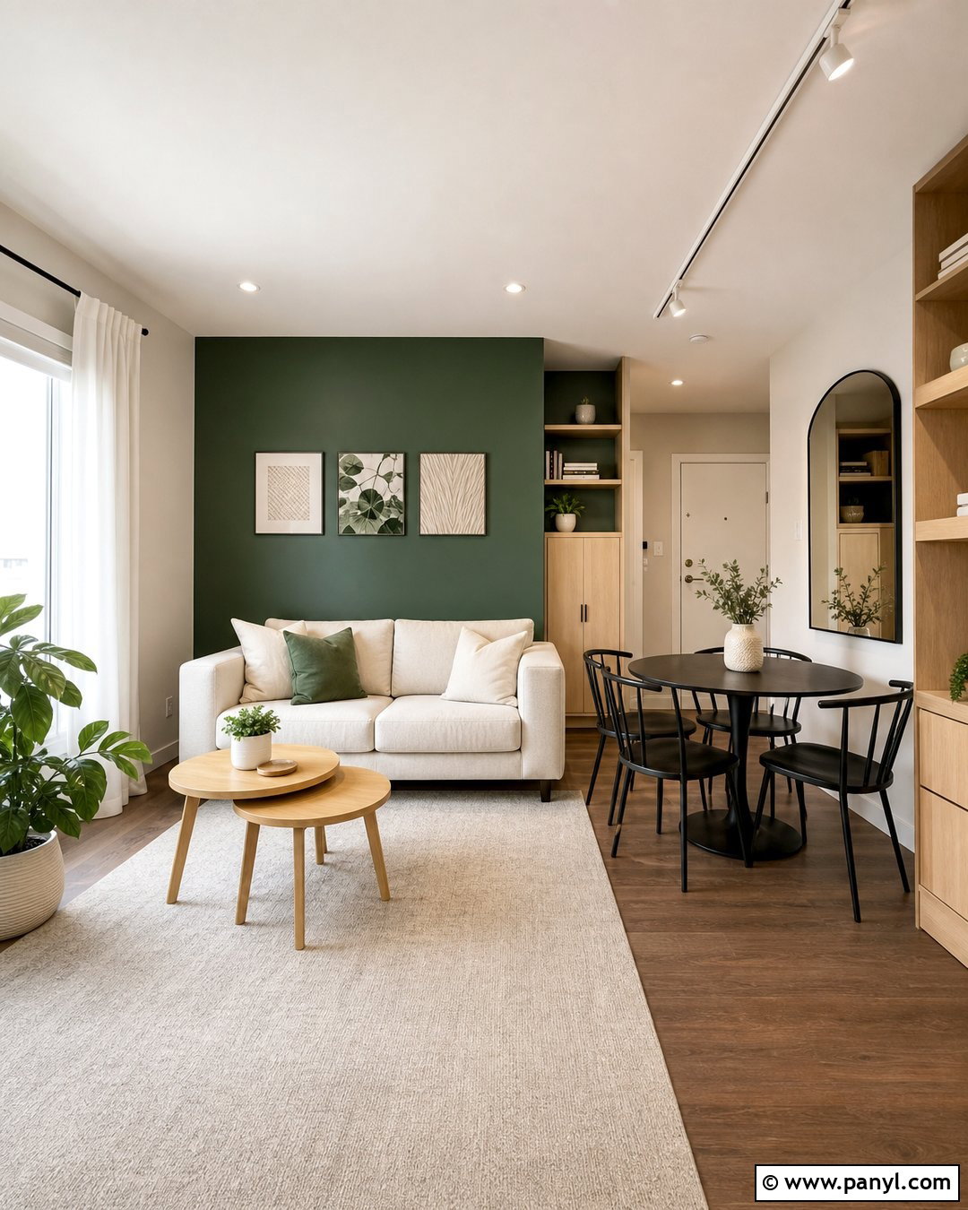 Hunter Green Small Apartment Accent Wall - 30 hunter green accent wall ideas
