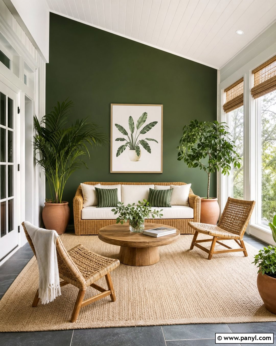Hunter Green Sunroom Accent Wall - 30 hunter green accent wall ideas