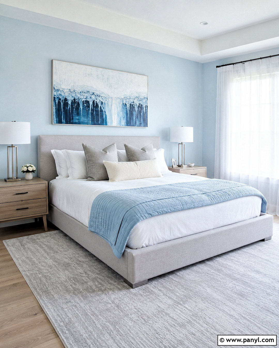 Ice Blue And Silver Gray Bedroom - 20 blue bedroom color schemes